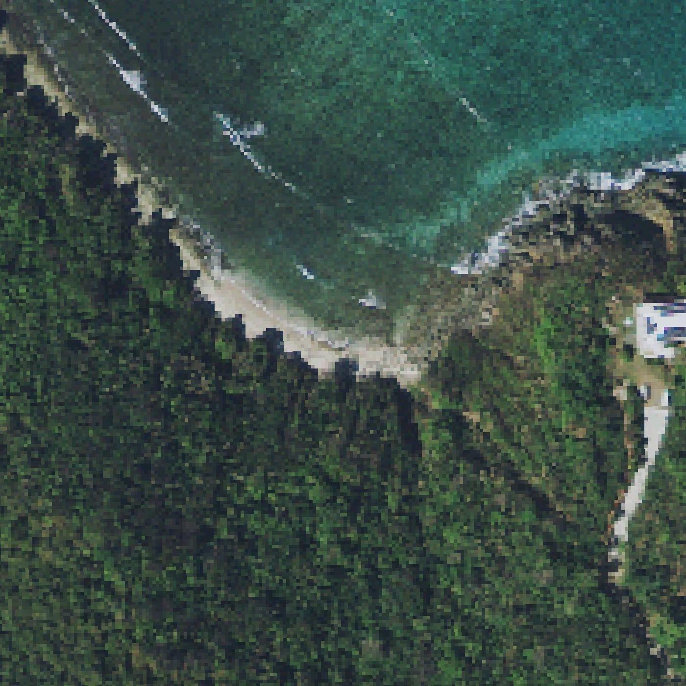 Aerial map of Tutu Beach
