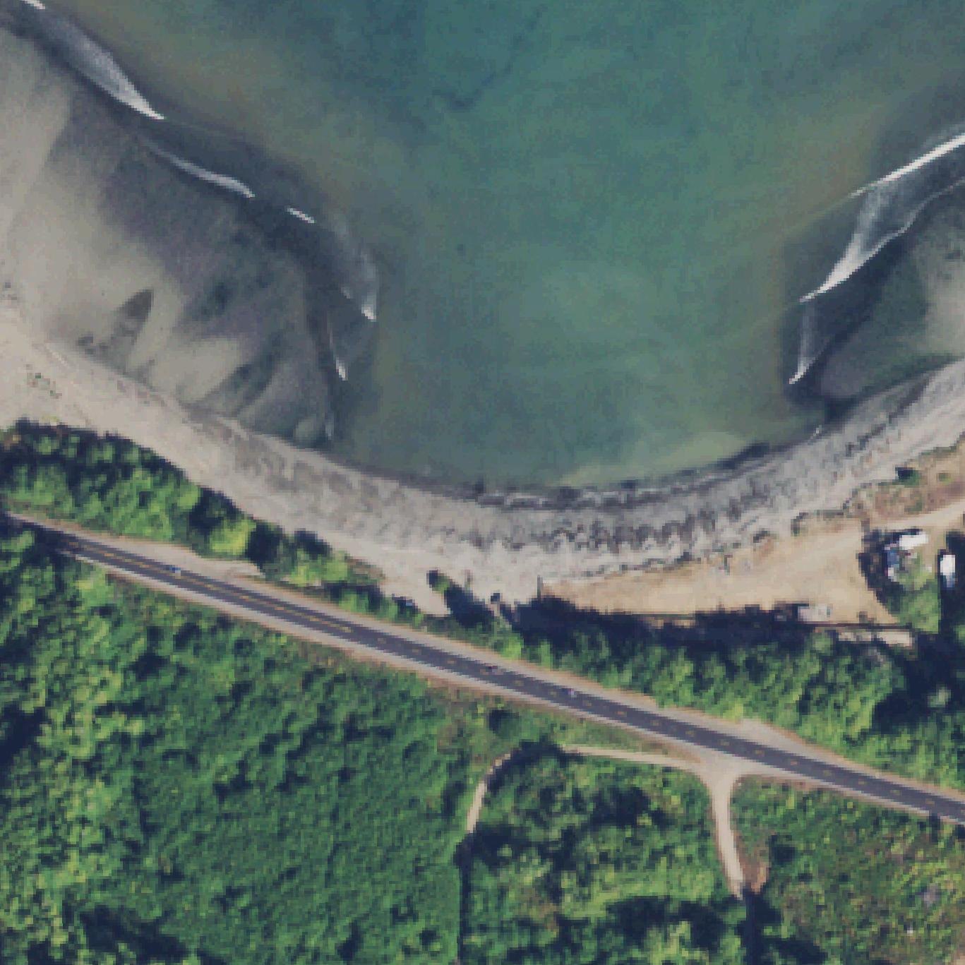 Aerial map of Twin Beach