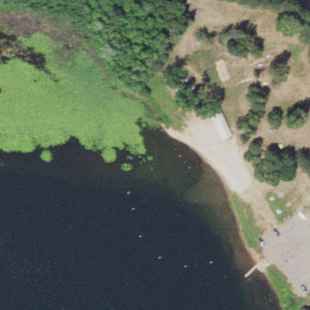 Aerial map of Twin Lakes Beach