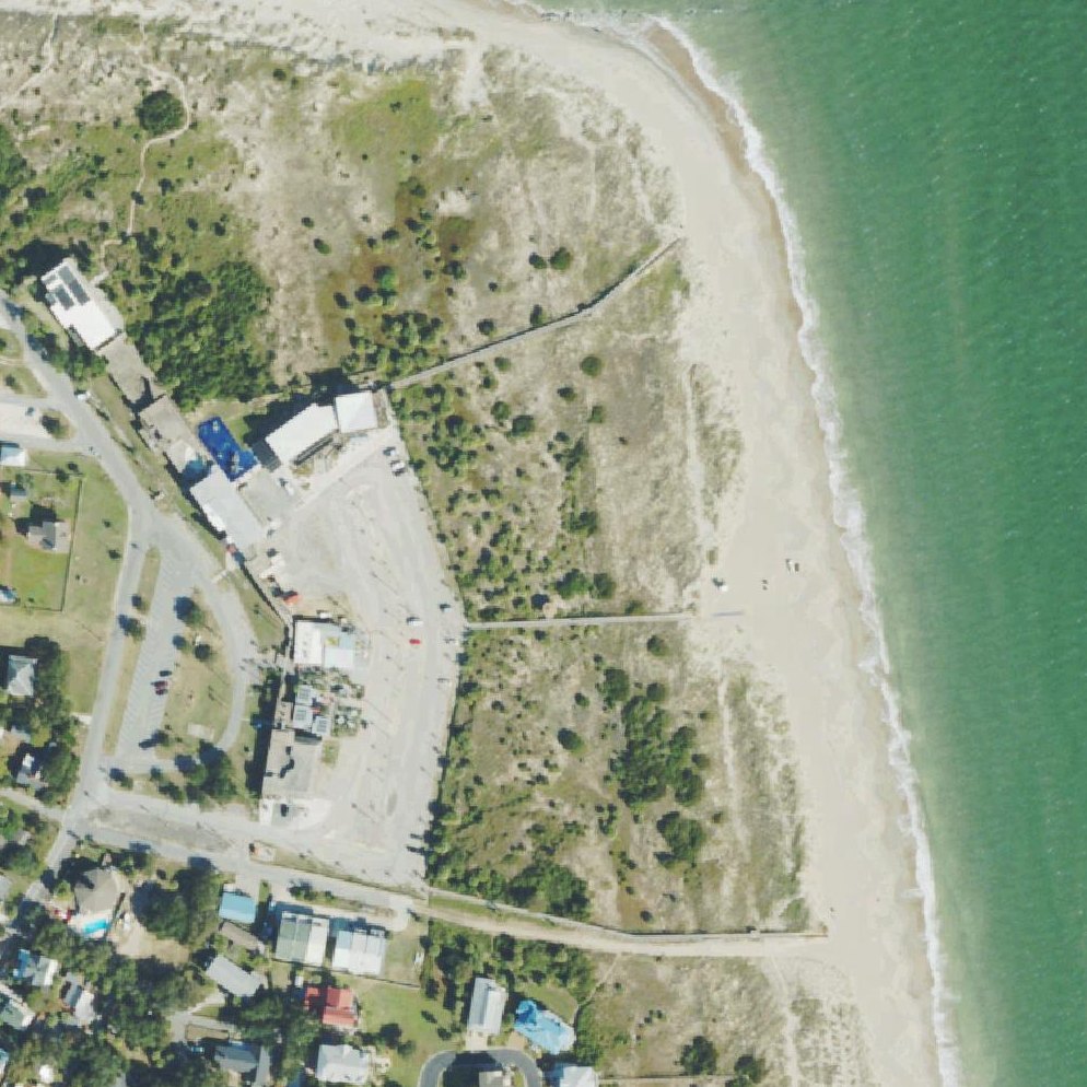 Aerial map of Tybee Beach point