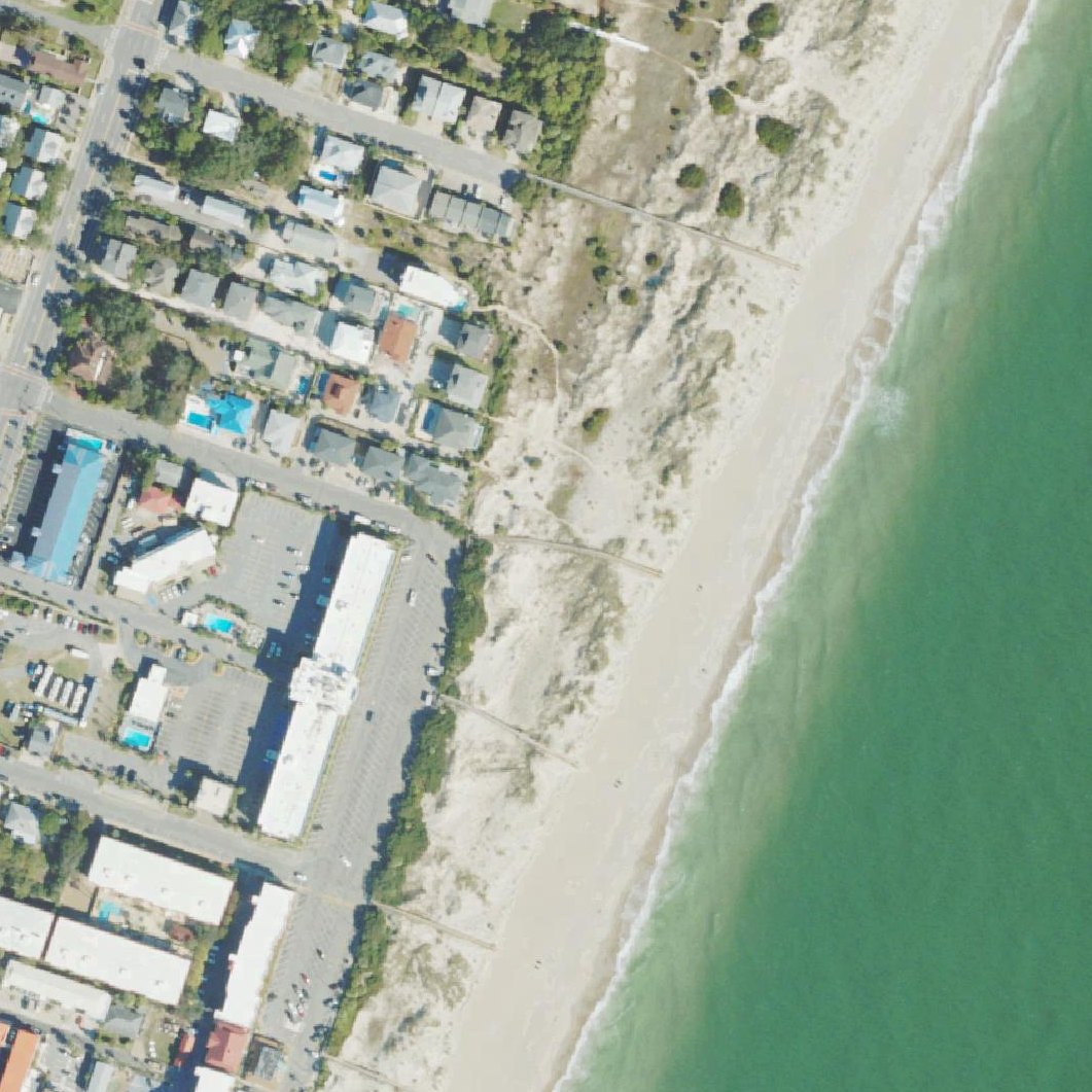 Aerial map of Tybee Island Beach