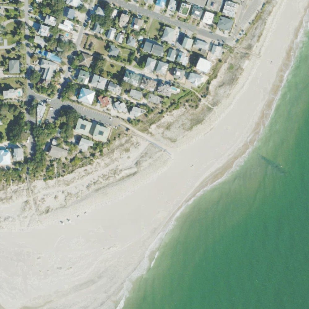 Aerial map of Tybee Island Ga Brass Anchor Tatooes