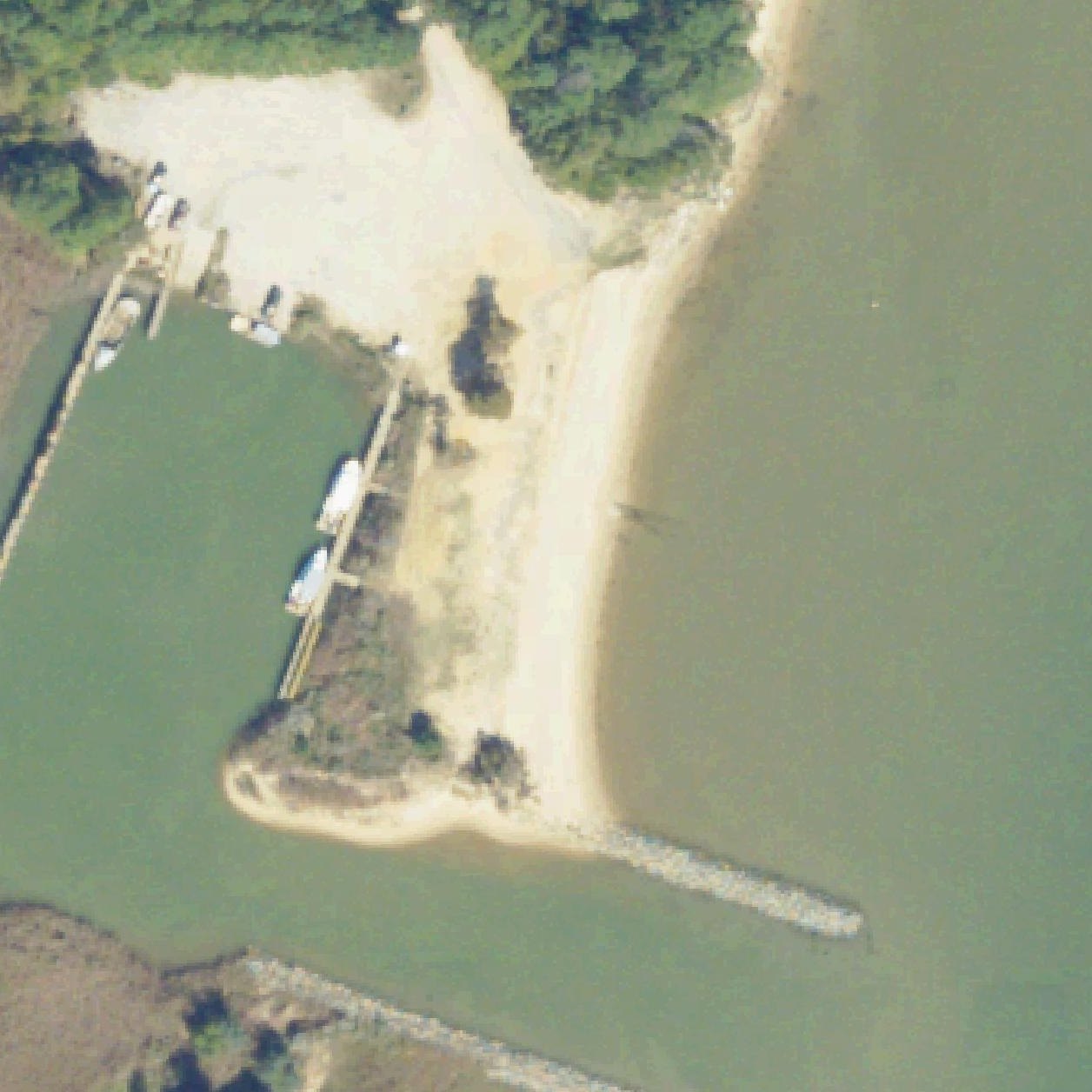 Aerial map of Tylers Beach