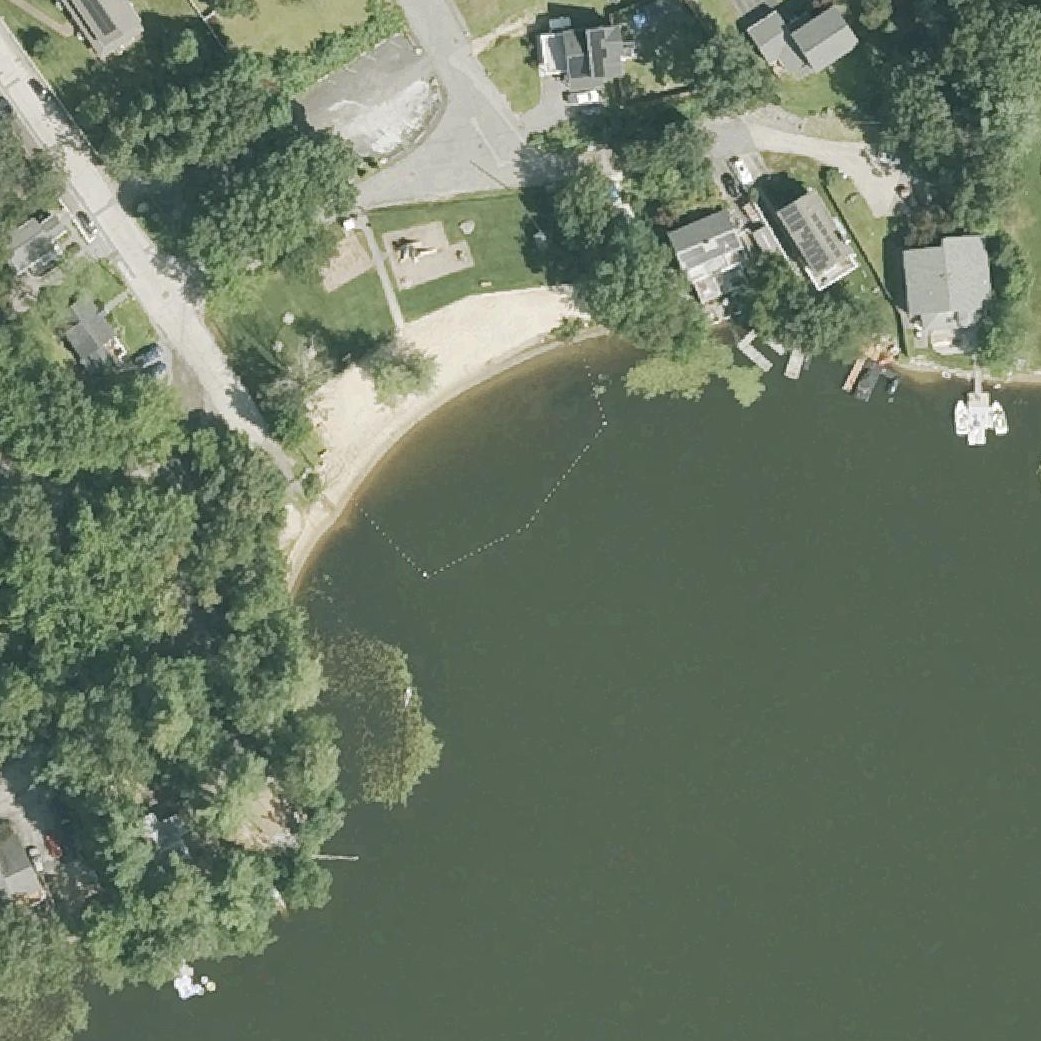 Aerial map of Tyngsborough Town Beach