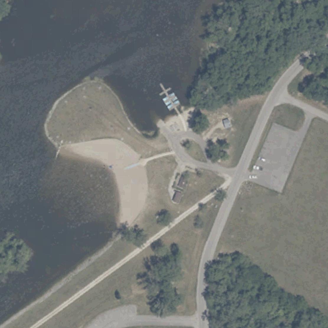 Aerial map of Ubauche Swimming Beach