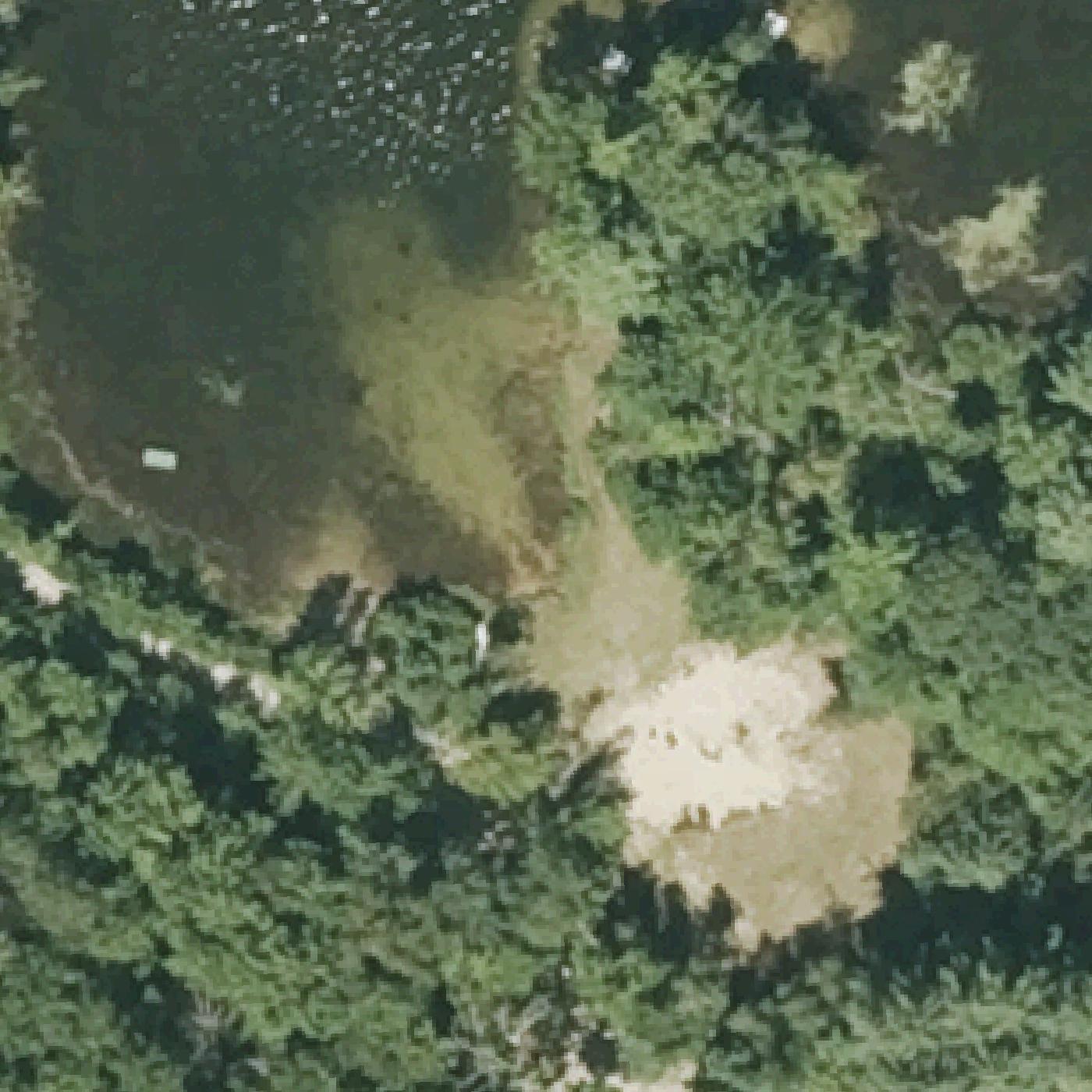 Aerial map of Uncanoonuc Lake Public Beach