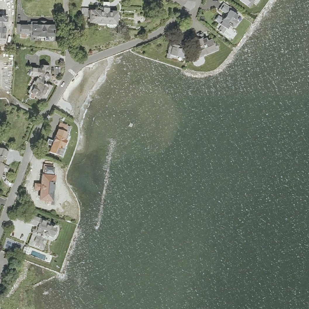 Aerial map of Uncas Point Beach