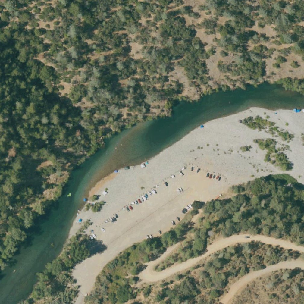 Aerial map of Upper Lake Clementine Beach
