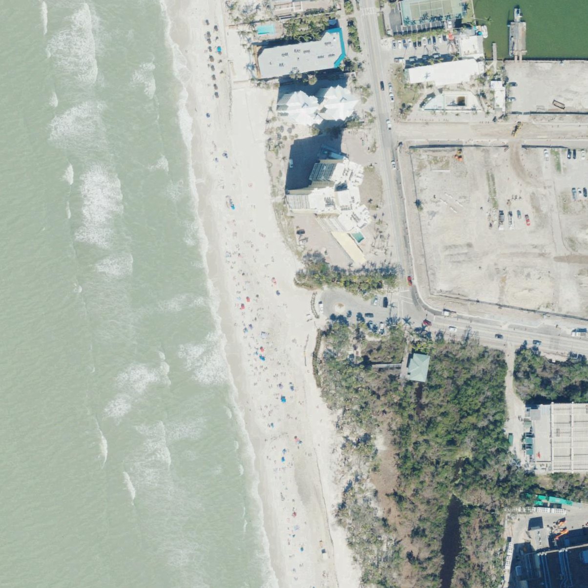 Aerial map of Vanderbilt Beach public beach access