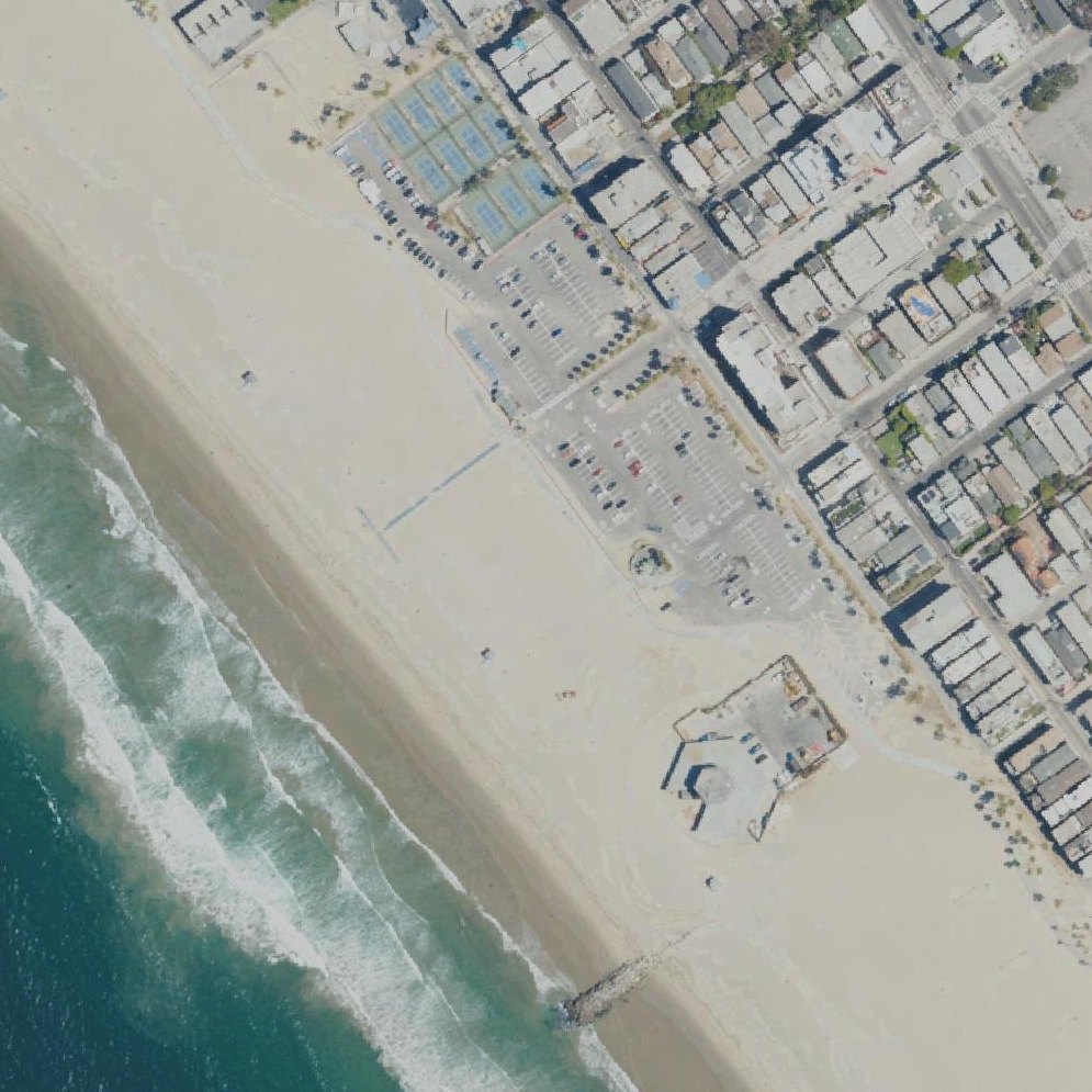 Aerial map of Venice beach