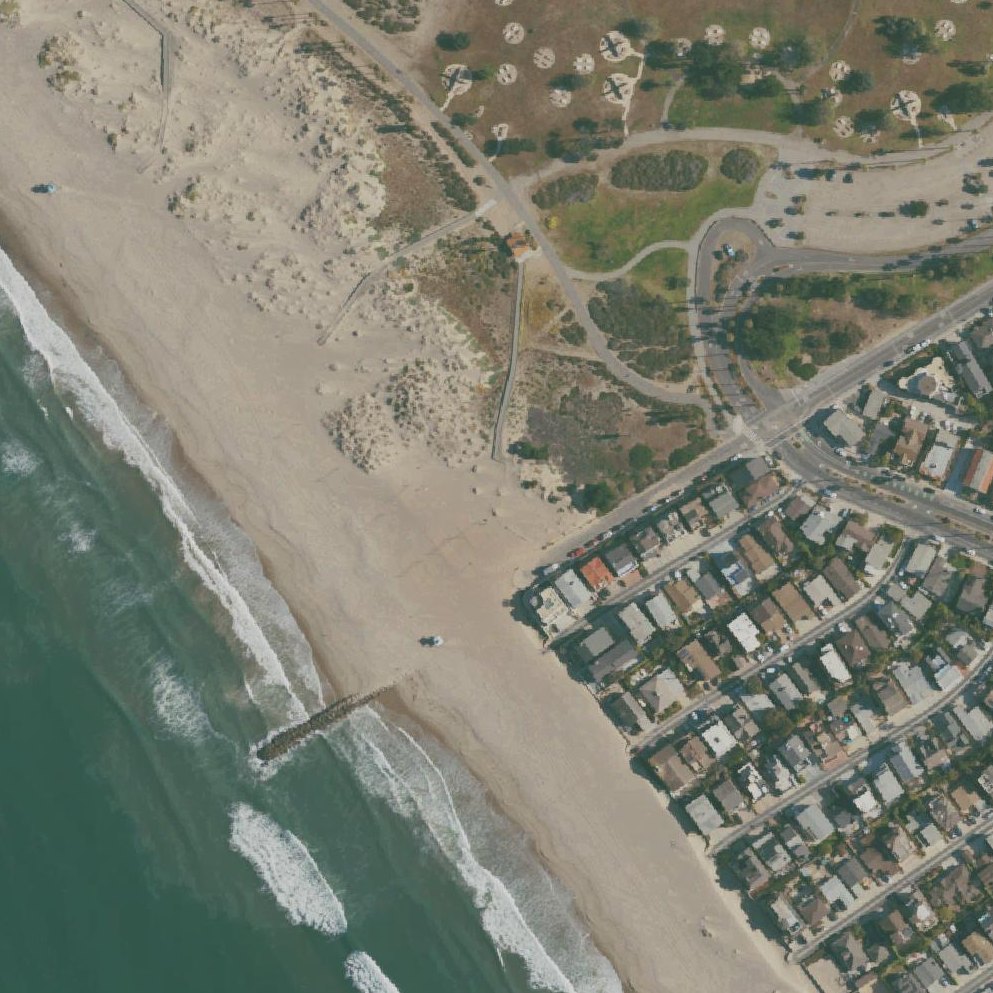 Aerial map of Ventura Beach