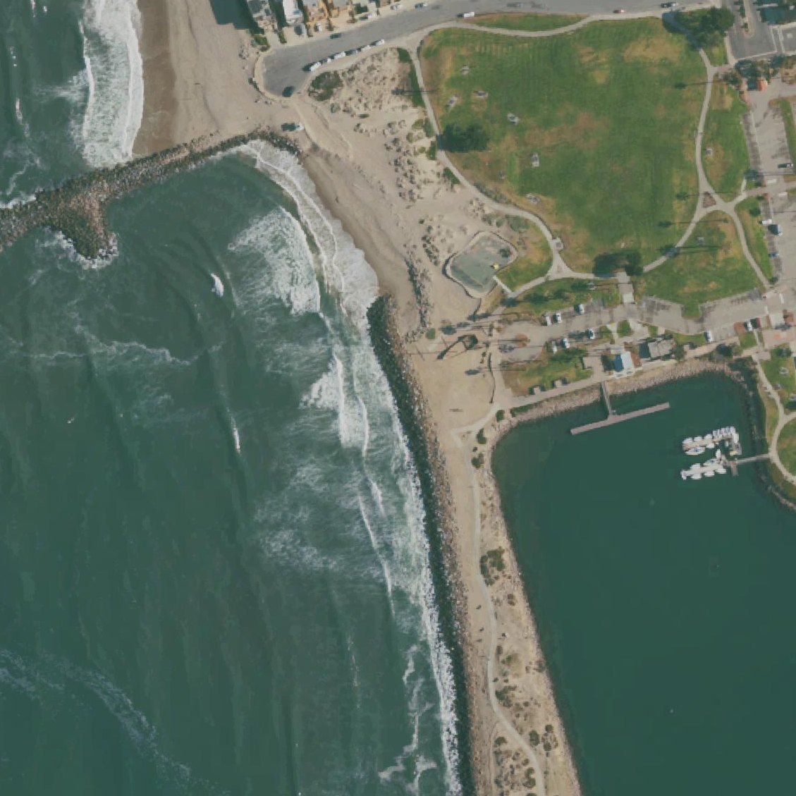 Aerial map of Ventura City Beach