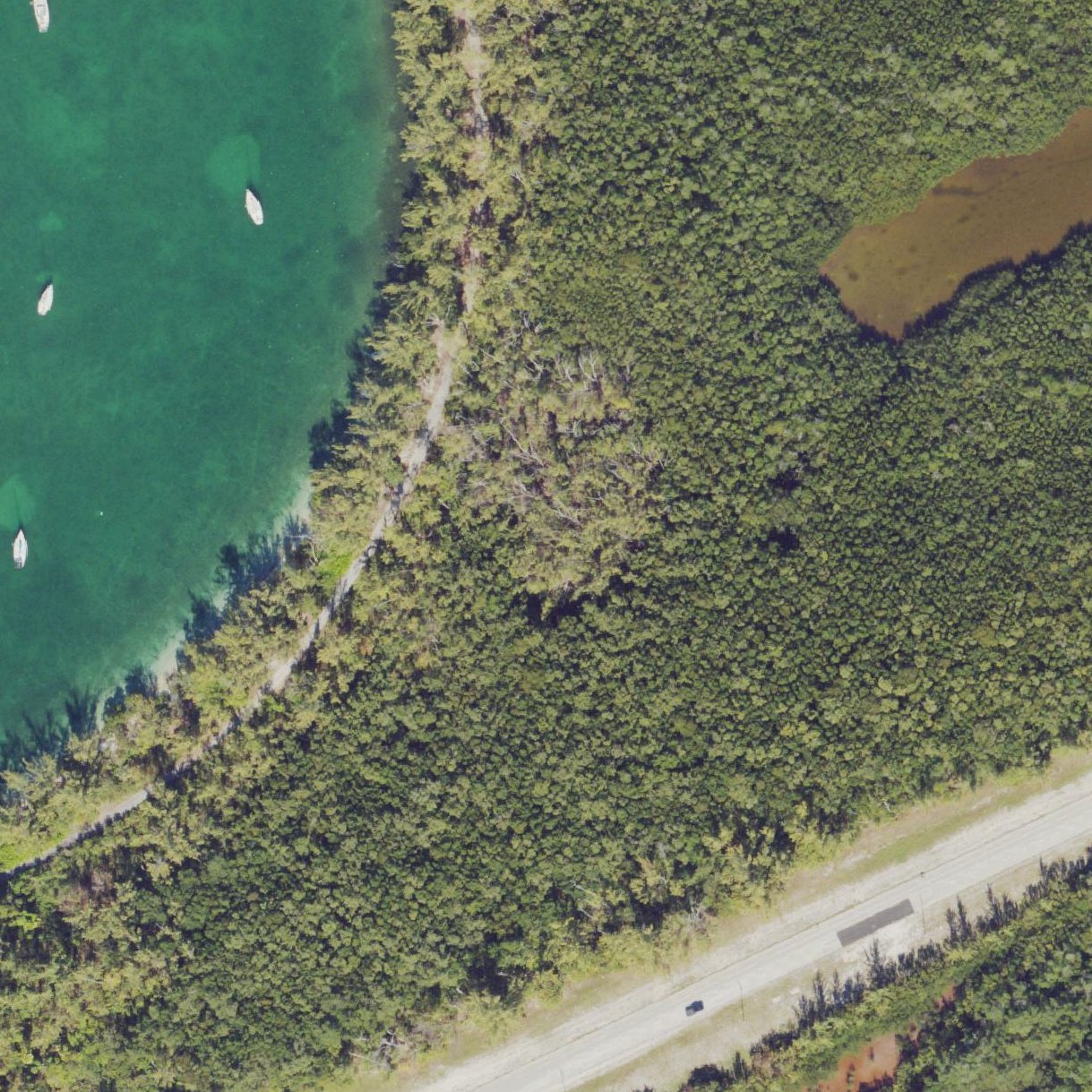Aerial map of Virginia Key Beach North Point Park