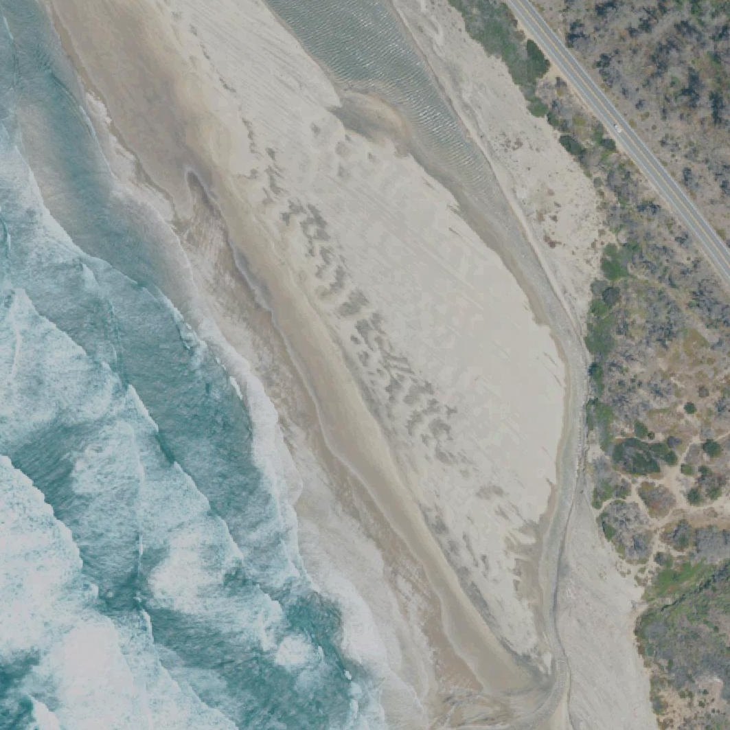 Aerial map of Waddell Beach (County of Santa Cruz)