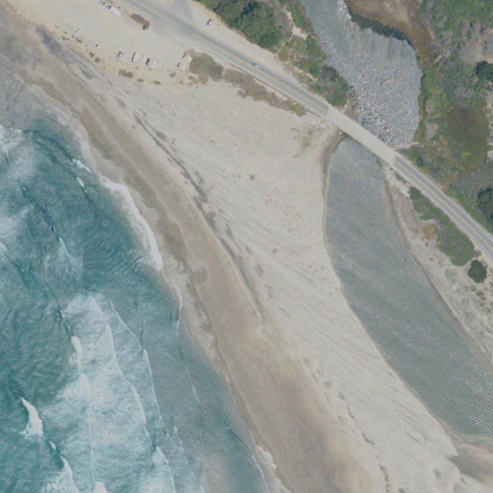 Aerial map of Waddell Beach (State Parks)