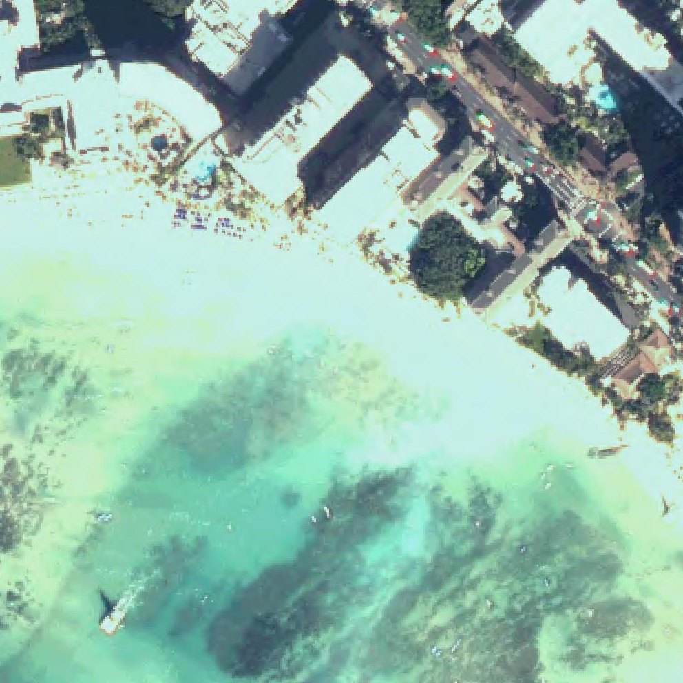 Aerial map of Waikīkī Beach