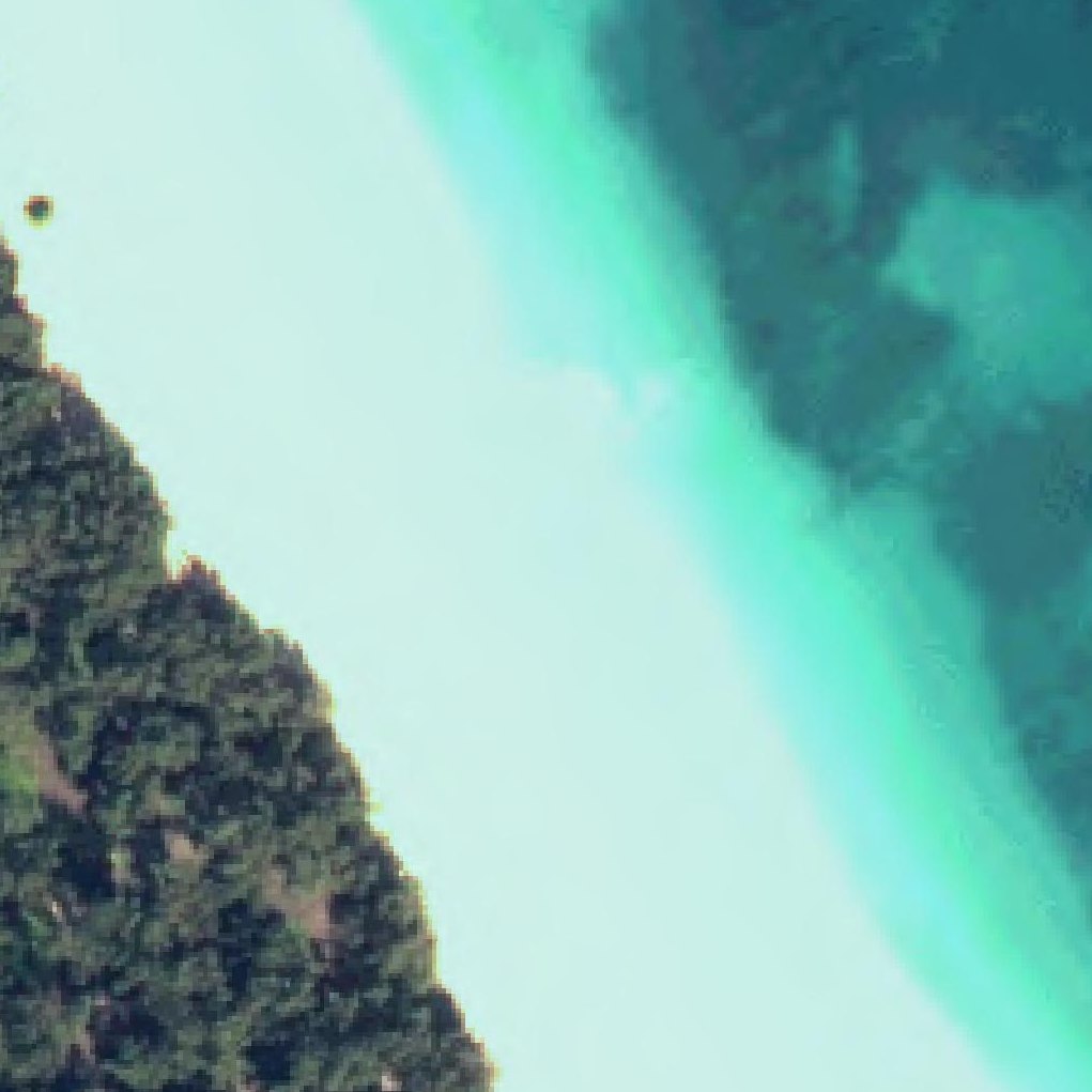 Aerial map of Waimanalo Beach
