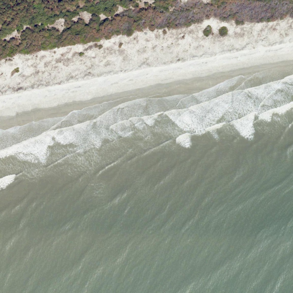 Aerial map of Waites Island Beach