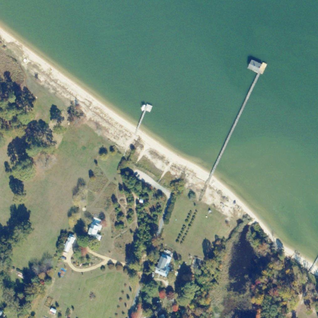 Aerial map of Wake Beach