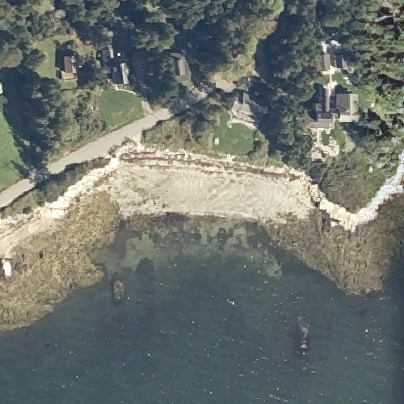 Aerial map of Walker's Beach (Martin's Point Beach)
