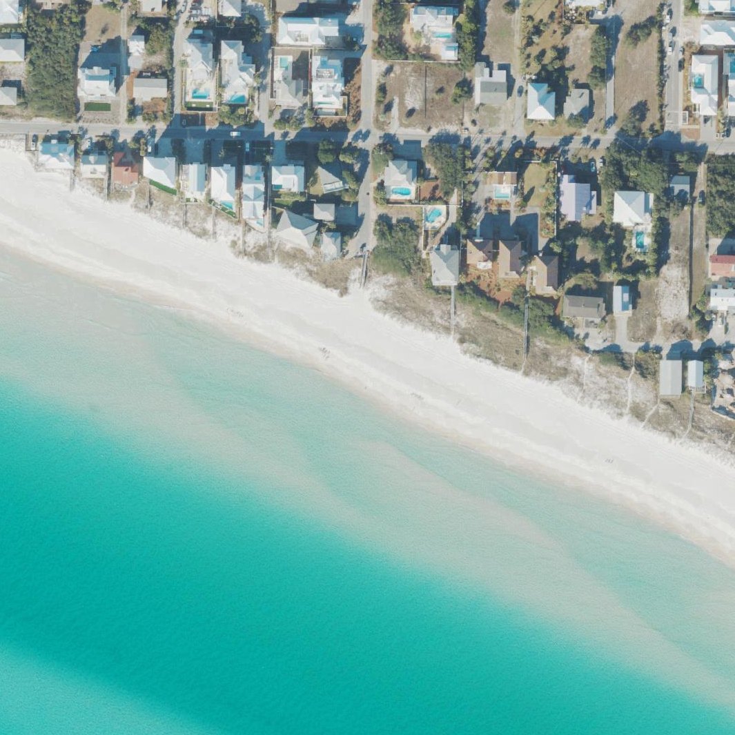 Aerial map of Wall Street Public Beach Access