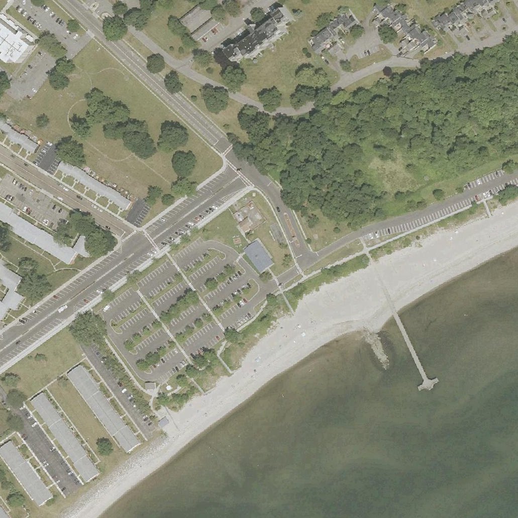 Aerial map of Walnut Beach, Milford