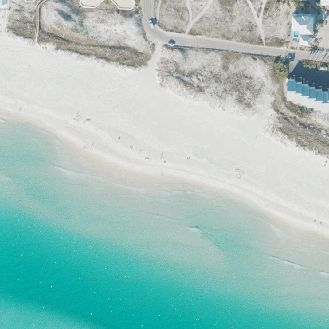Aerial map of Walton Dunes Beach Access