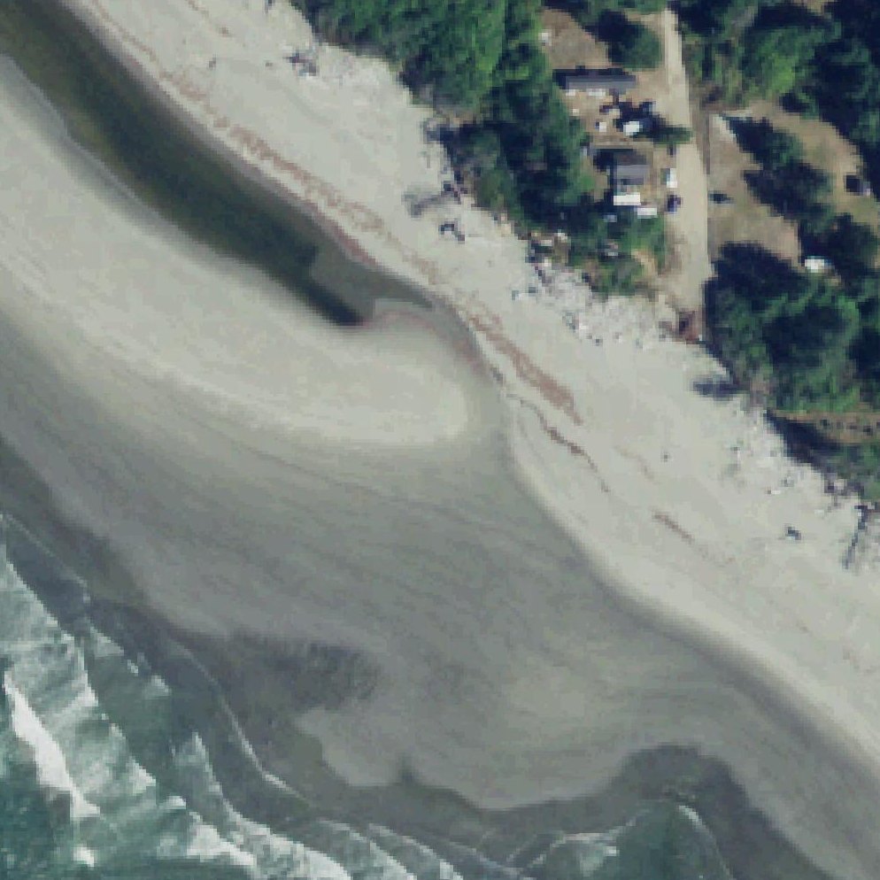 Aerial map of Washaway Beach