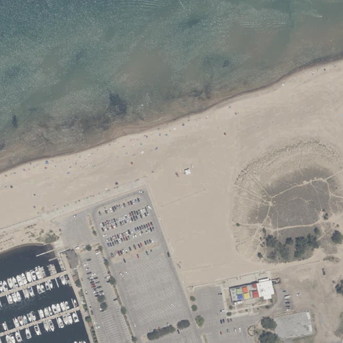 Aerial map of Washington Park Beach