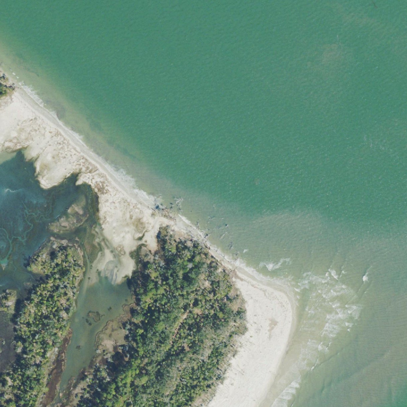 Aerial map of Wassaw Island, North Beach