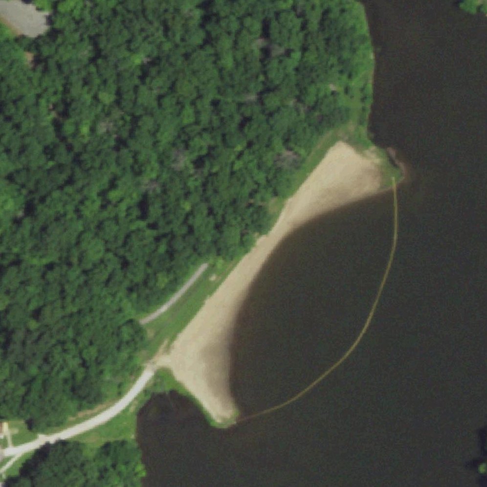 Aerial map of Watkins Mill Beach