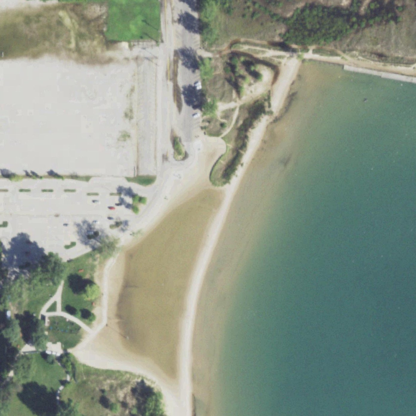 Aerial map of Waukegan Municipal Beach