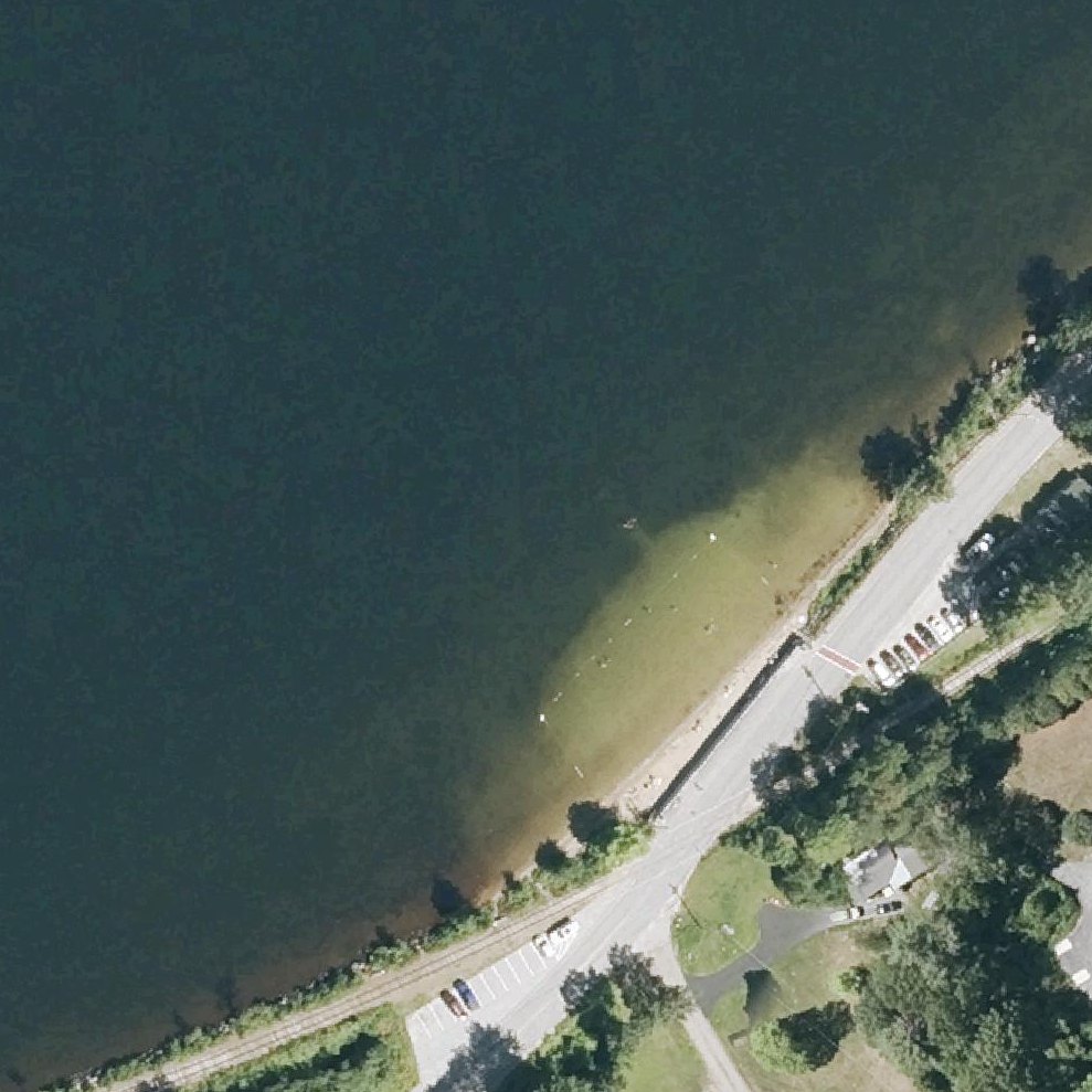Aerial map of Waukewan Beach