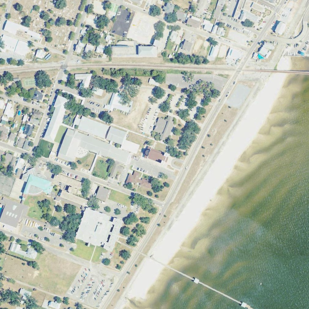 Aerial map of Waveland Beach