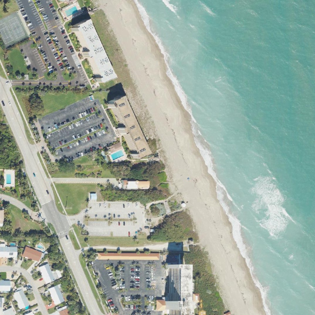 Aerial map of Waveland Beach