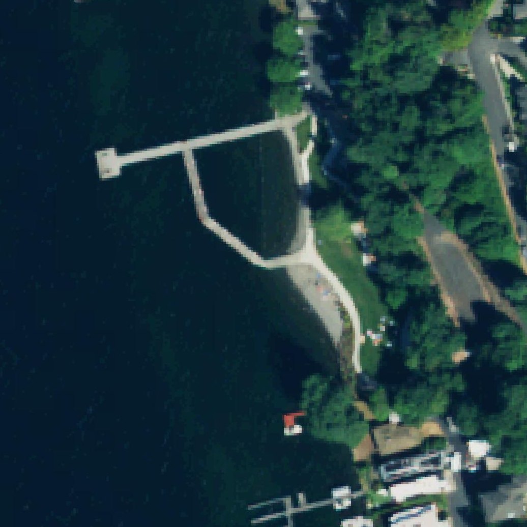 Aerial map of Waverly Beach Park