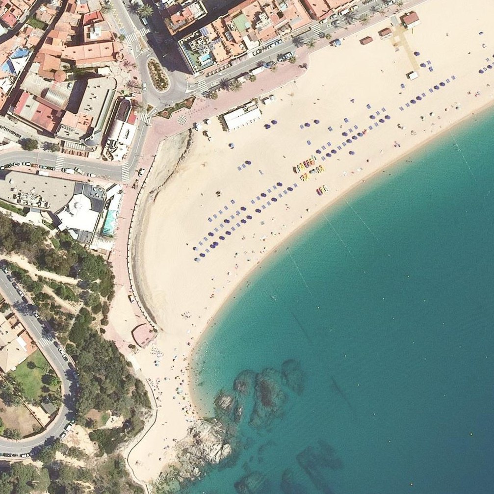 Aerial map of Webcam Lloret de Mar – the main beach – Costa Brava