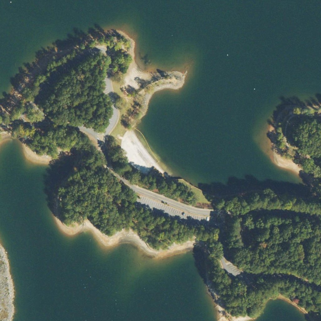 Aerial map of West Bank Park Beach