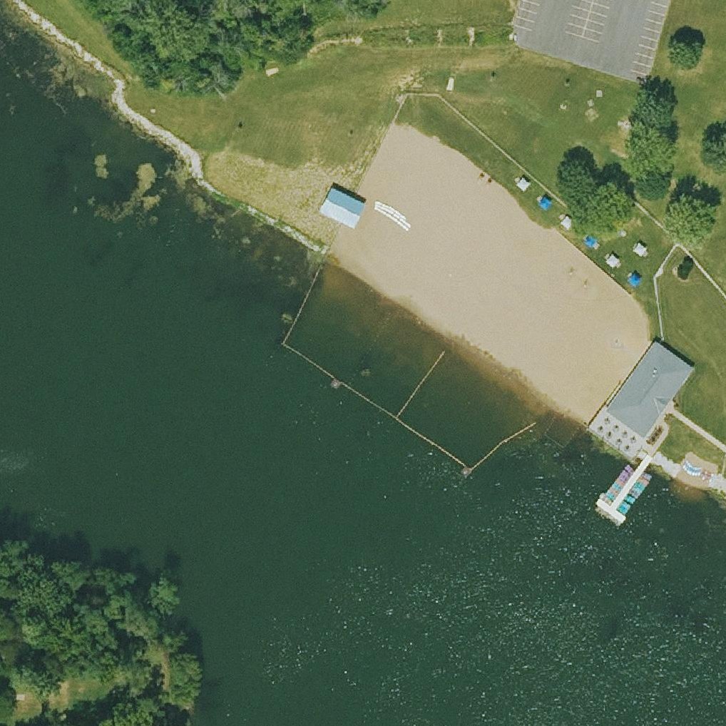 Aerial map of West Lake Beach
