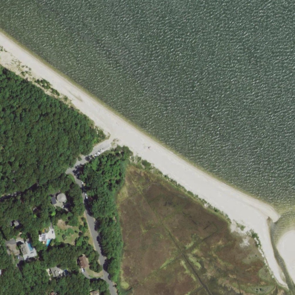 Aerial map of West Landing Beach