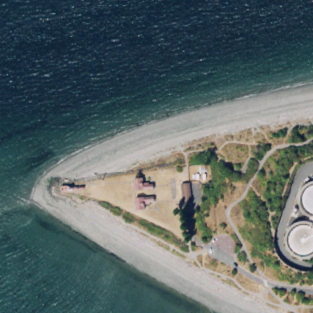 Aerial map of West Point Lighthouse Beach