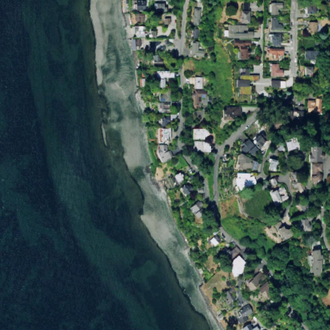 Aerial map of West Raye Street End