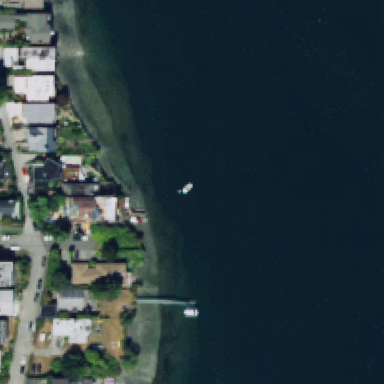 Aerial map of West Sheridan Street - Public Shore