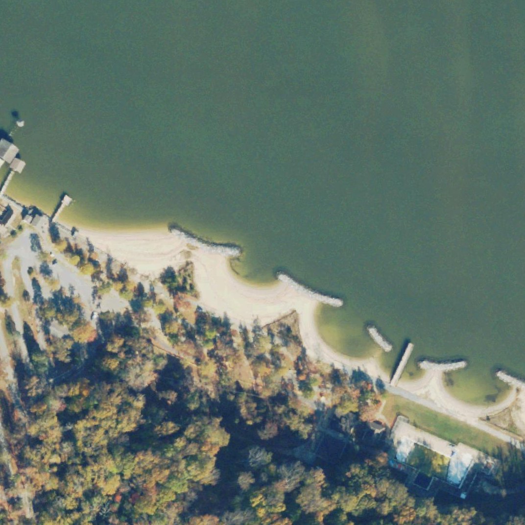 Aerial map of Westmoreland State Park Beach