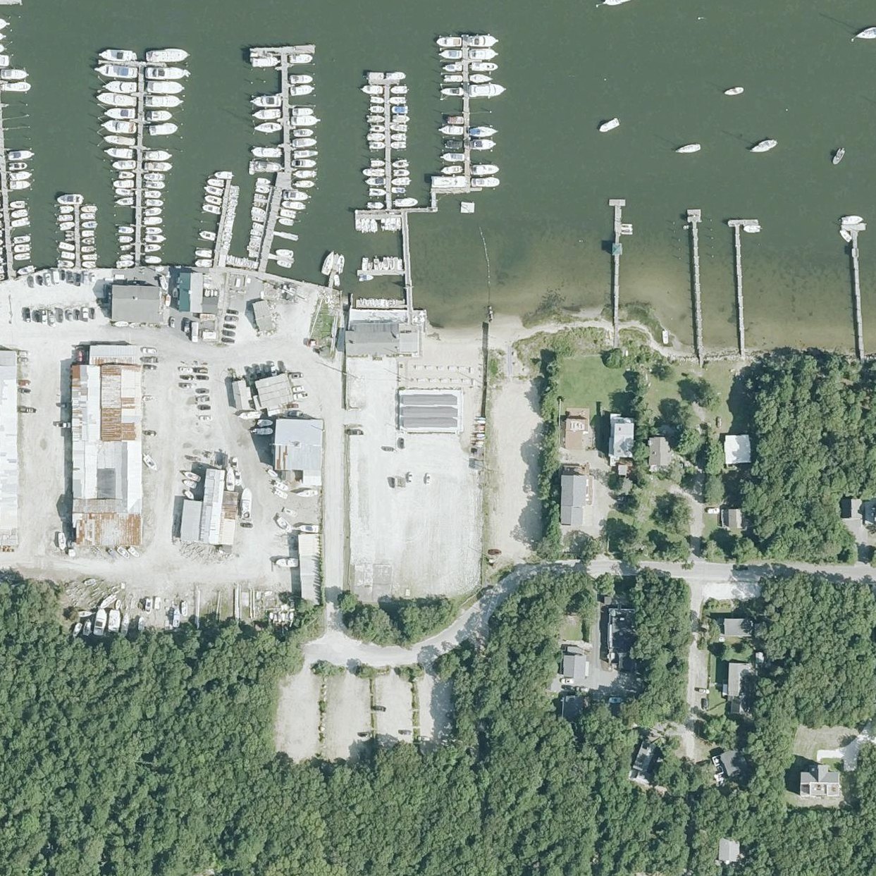 Aerial map of Westport Town Beach Path