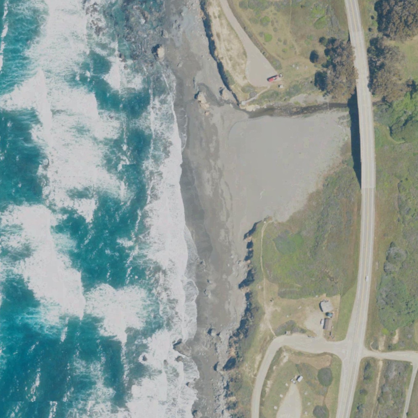 Aerial map of Westport-Union Landing State Beach