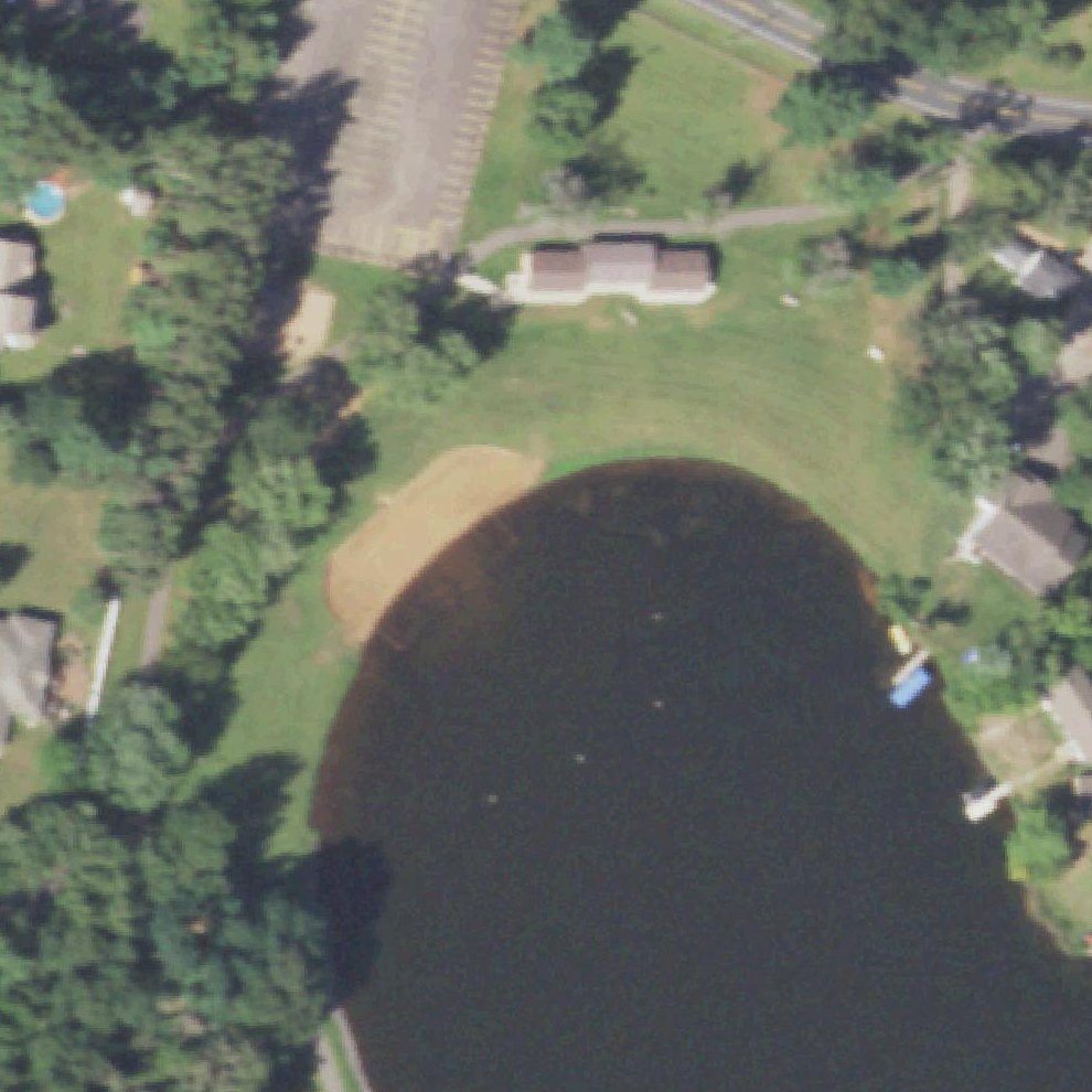 Aerial map of White Beach