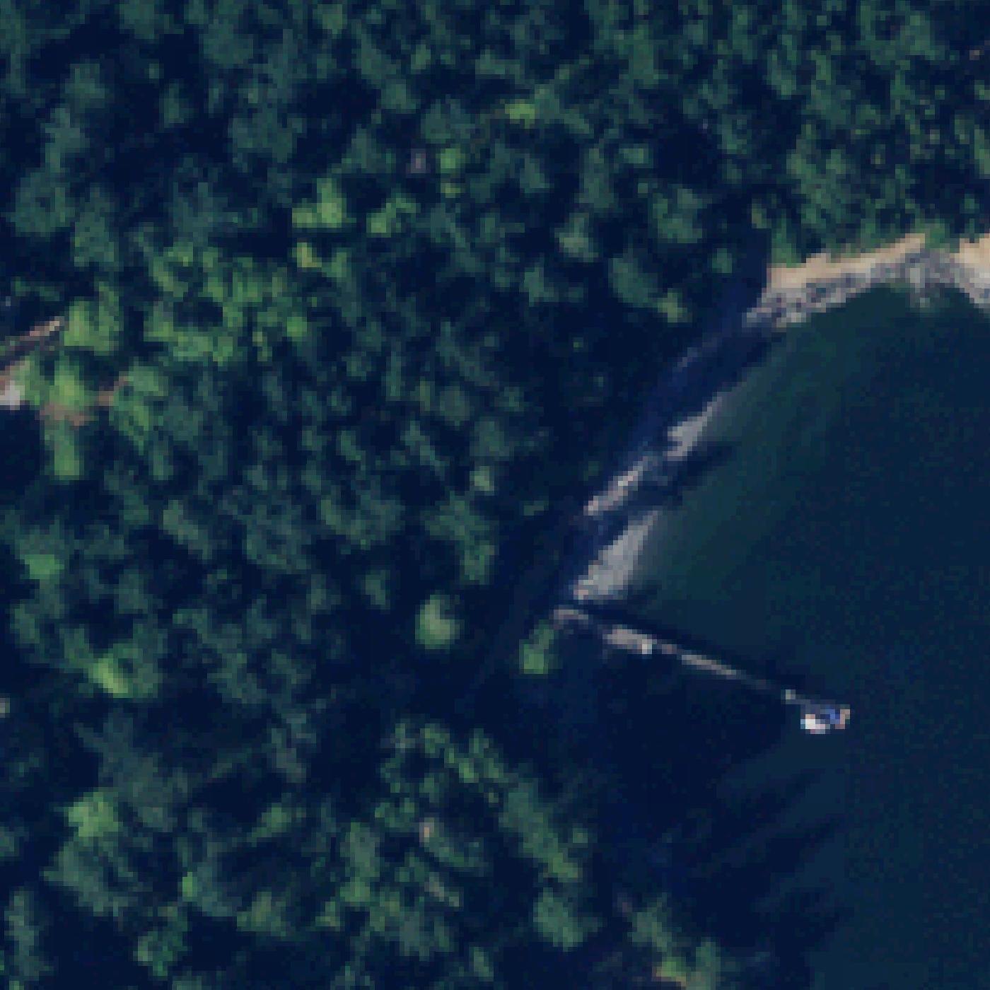 Aerial map of White Beach