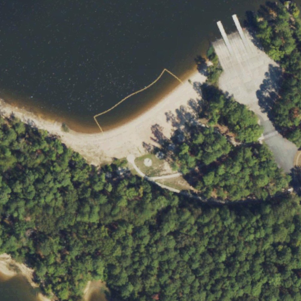 Aerial map of White Oak Beach