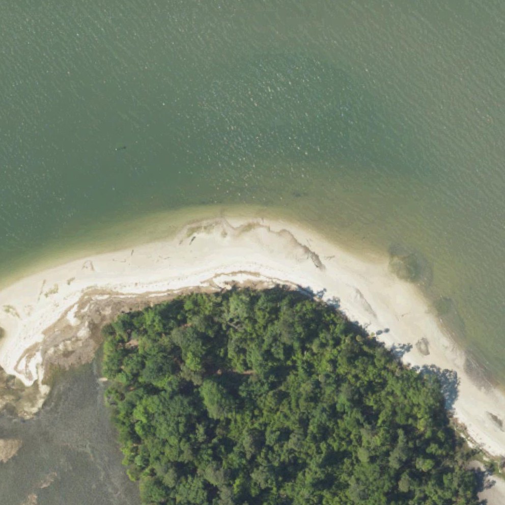 Aerial map of White Point beach